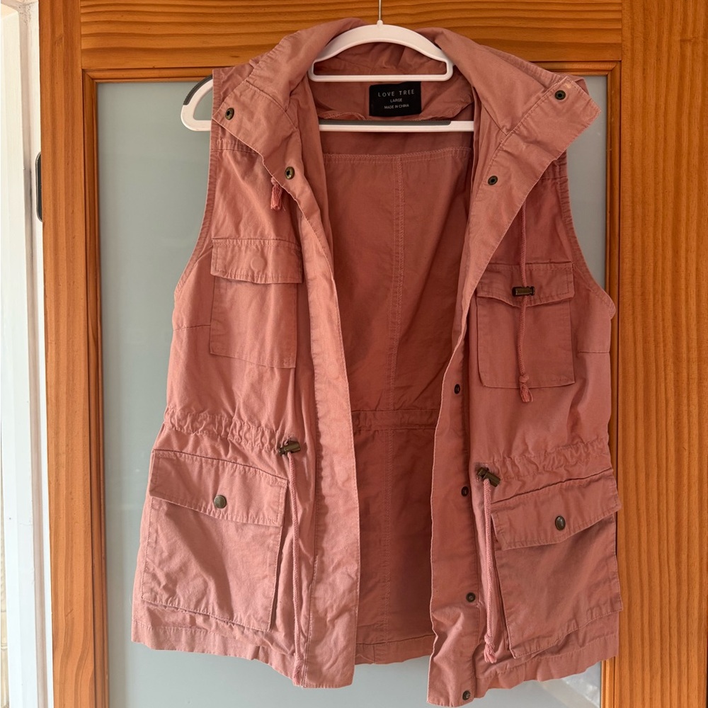 Love Tree Women's Dusty Rose Utility Vest